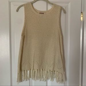 Pepin fringed sweater tank